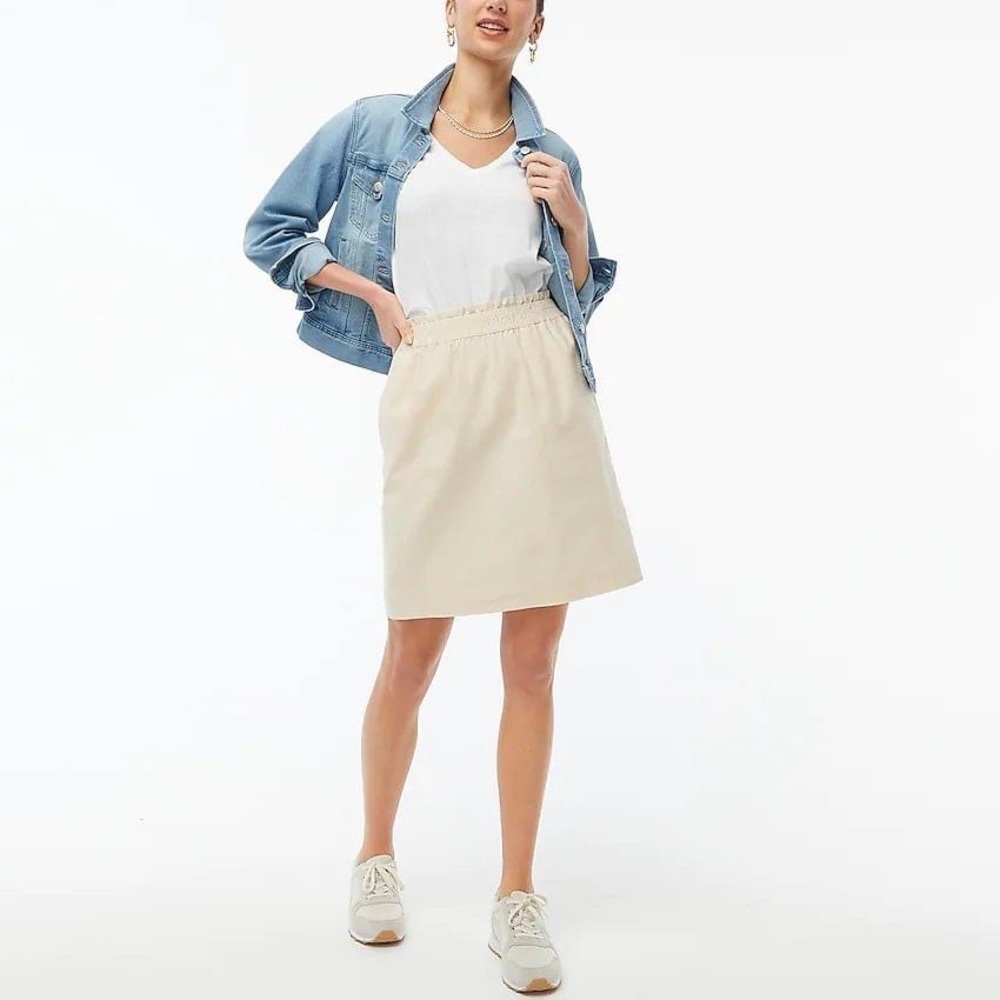 J.Crew “linen cotton city skirt” size 10. New with tags